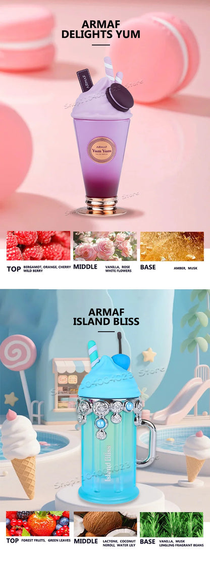 Armaf Island Bliss For Men Eau de Parfum Spray Armaf Delights Yum Yum For Women Long-lasting Fragrance Original Arabic Perfume