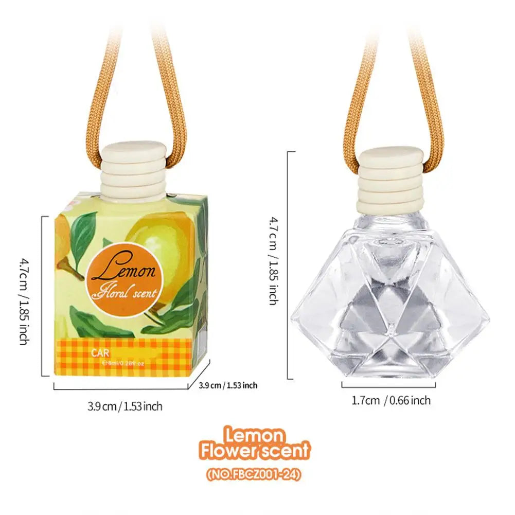 Hanging Car Interior Aromatherapy, Car Air Freshener, Long Lasting Fragrance For Car & Home Lemon / Peach Flower / Coconut /Oud