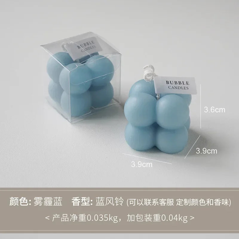 1Pc Lovely Color Cube Bubble Scented Candle Bedroom Living Room Fra... - 100ml