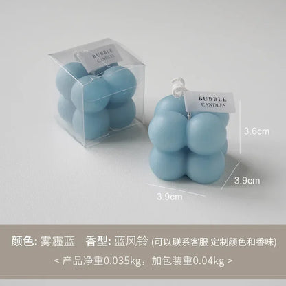 1Pc Lovely Color Cube Bubble Scented Candle Bedroom Living Room Fra... - 100ml
