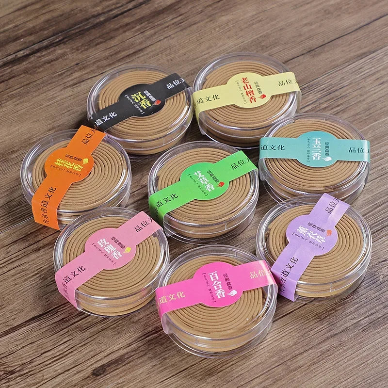 Natural Sandalwood Agarwood Coil Incense Buddha Yoga Incense Indoor Smell Burning Home Decor Aromatherapy 20pcs