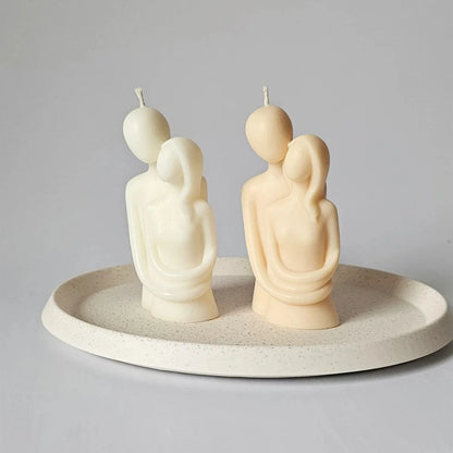 3D Embracing Men Women Scented Candle Simple Couple Lover Body Soy ... - 100ml