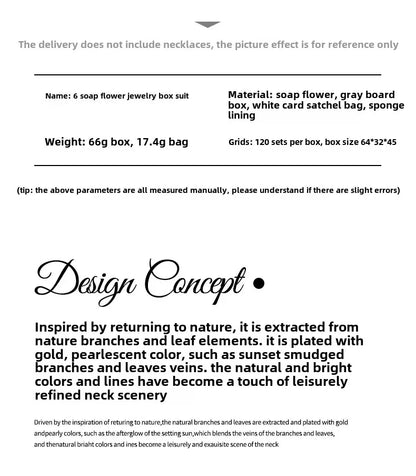 Valentine's Day Jewelry Gift Packaging Box 6 Rose Pendants Ring Bra...