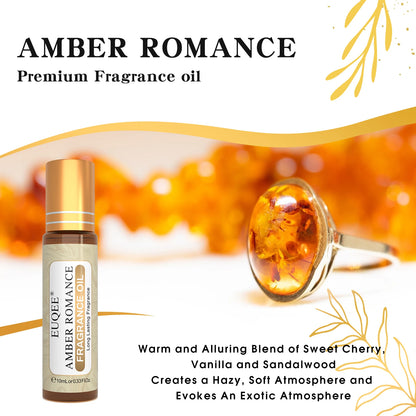 EUQEE 10ml Premium Men's Fragrance Oil For Car Diffuser Aromatherapy Vanilla Musk Leather Amber Romance Aroma Essential Oils