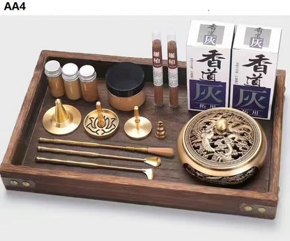 Brass Incense Burner Set – Holder & Fragrance Kit for Yoga - 100ml