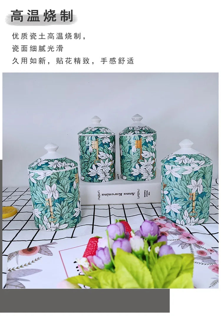 Creative Face Aromatherapy Candle Jar Ceramic Jewelry Storage Jar B... - 100ml