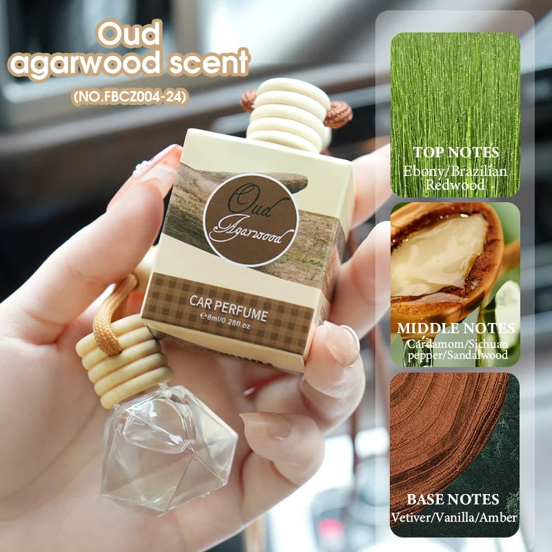 Fragrant woody car air freshener - a long-lasting fragrance suitable for car interiors, suitable for home and car use