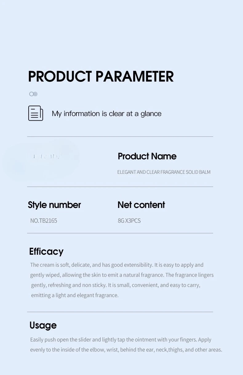 3pcs Fruit Aroma Solid Perfume Balm Box Set Romantic Long Lasting B...