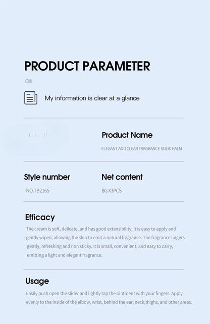 3pcs Fruit Aroma Solid Perfume Balm Box Set Romantic Long Lasting B...