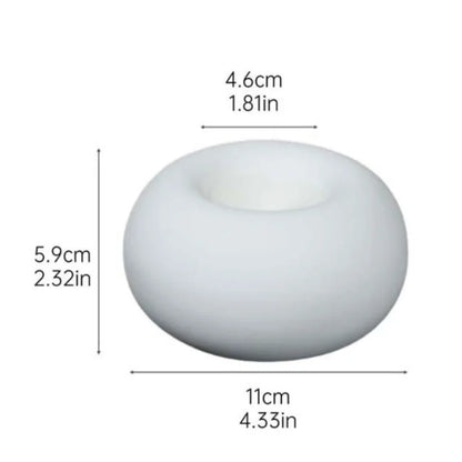 1Pc Donut Aromatherapy Candle Round Solid Color Candle Creative Hom... - 100ml