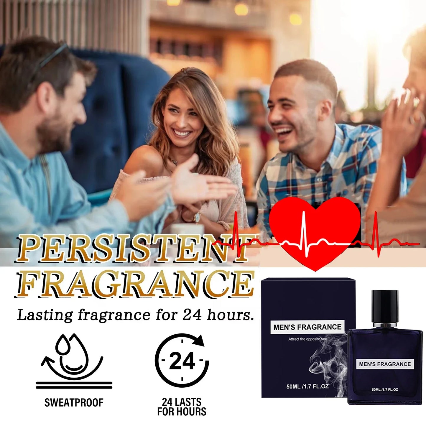 Men Pheromone Gentleman Perfume Natural Fresh Long-lasting Fragrance Cologne Perfume Couple Love Date Eau De Parfum 50ml