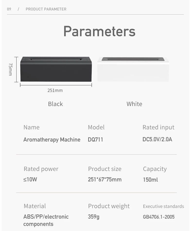 Essential Oil Diffuser Portable 7-Color Flame Aromatherapy