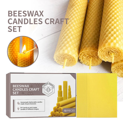 10pcs Beeswax Candles Handmade No Fragrance No Additives Luxury High - 100ml