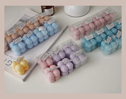 1Pc Lovely Color Cube Bubble Scented Candle Bedroom Living Room Fra... - 100ml