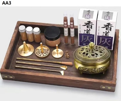 Brass Incense Burner Set – Holder & Fragrance Kit for Yoga - 100ml