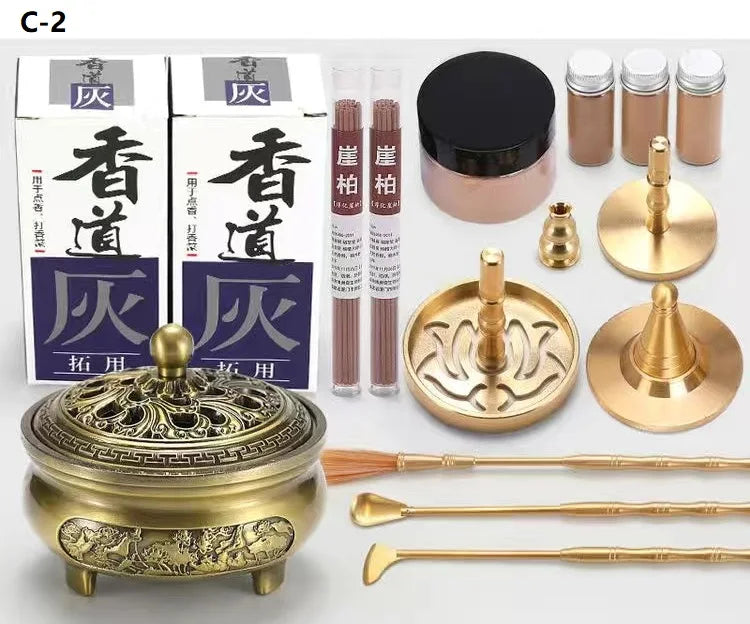 Brass Incense Burner Set – Holder & Fragrance Kit for Yoga - 100ml