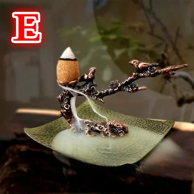 Incense Burner Aroma Burner Creative Lotus Bunrer Cones Backflow In... - 100ml