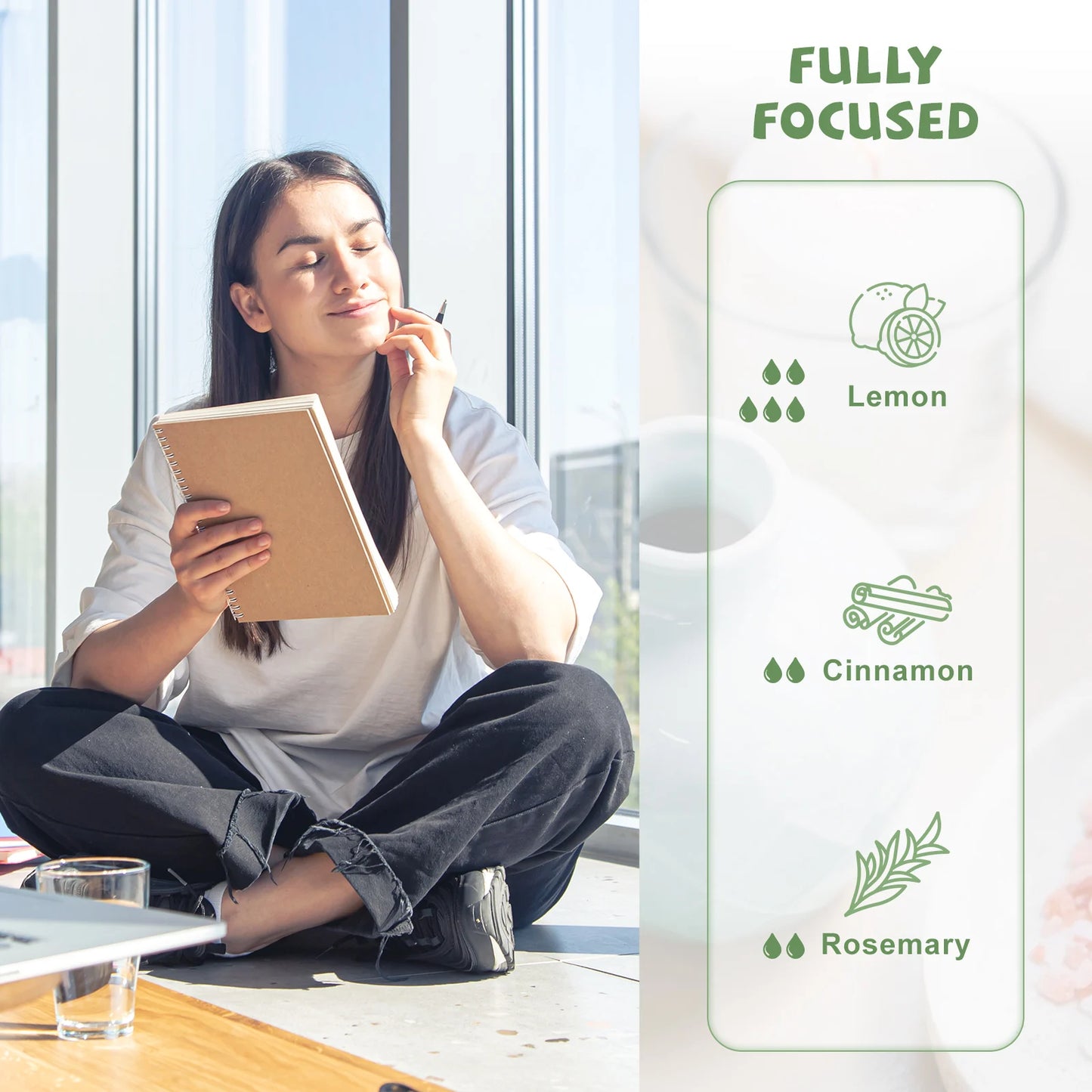 PHATOIL 15pcs Aromatherapy Essential Oil Set For Diffuser Candle Making-5ml Vanilla Frankincense Bergamot Sandalwood Cedarwood