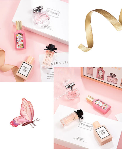 Feminine Charm Perfume Women Gift Box Four Piece Set Plant Floral Scent Pheromone Lasting Fragrance