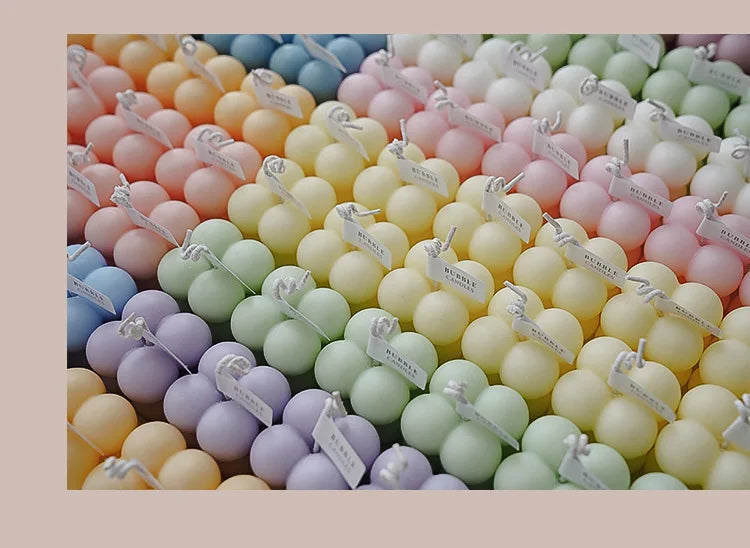 1Pc Lovely Color Cube Bubble Scented Candle Bedroom Living Room Fra... - 100ml