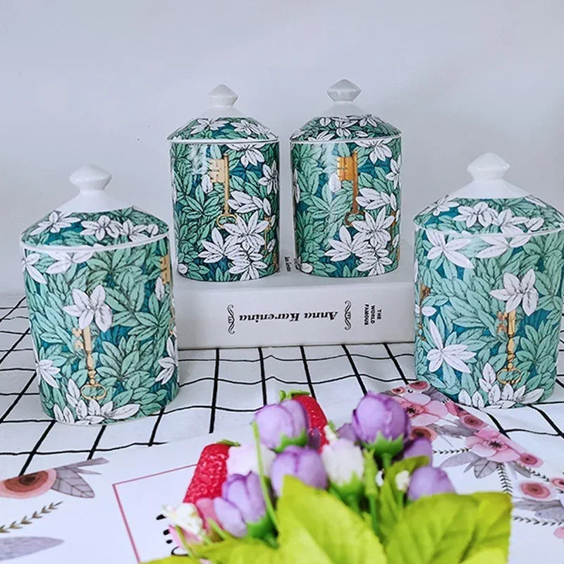 Creative Face Aromatherapy Candle Jar Ceramic Jewelry Storage Jar B... - 100ml