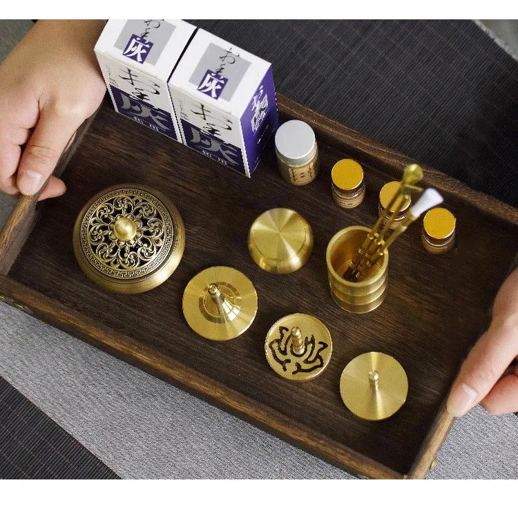 Brass Incense Burner Set – Holder & Fragrance Kit for Yoga - 100ml