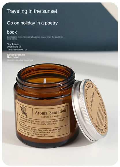 Aromatherapy essential oil candle smokeless soybean candle cup hous... - 100ml