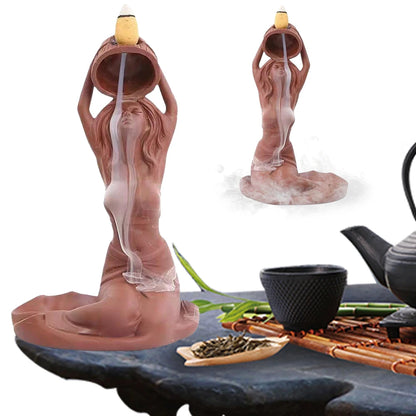 Waterfall Incense Burner Holder Beauty Sculpture Incense Burner Wat...