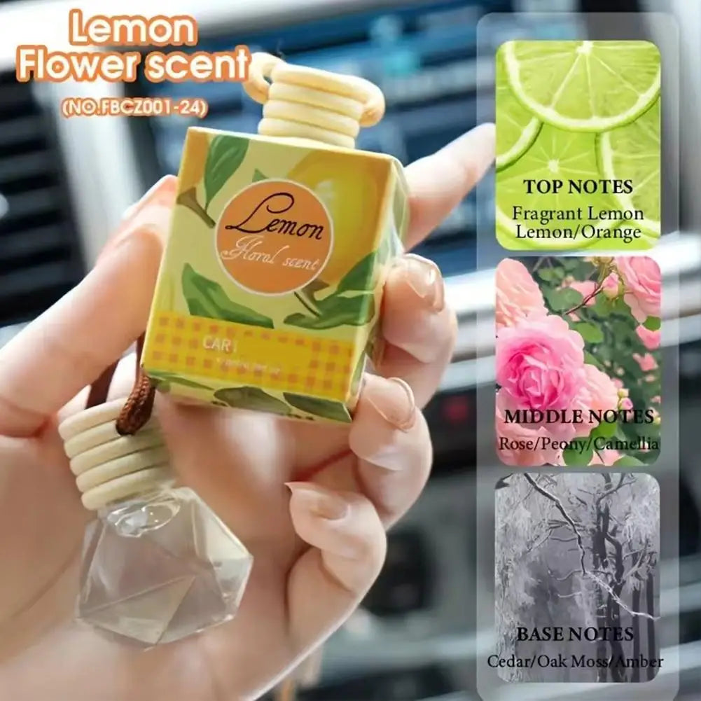 Hanging Car Interior Aromatherapy, Car Air Freshener, Long Lasting Fragrance For Car & Home Lemon / Peach Flower / Coconut /Oud