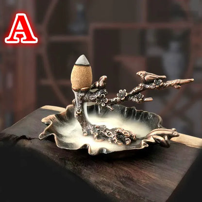 Incense Burner Aroma Burner Creative Lotus Bunrer Cones Backflow In... - 100ml