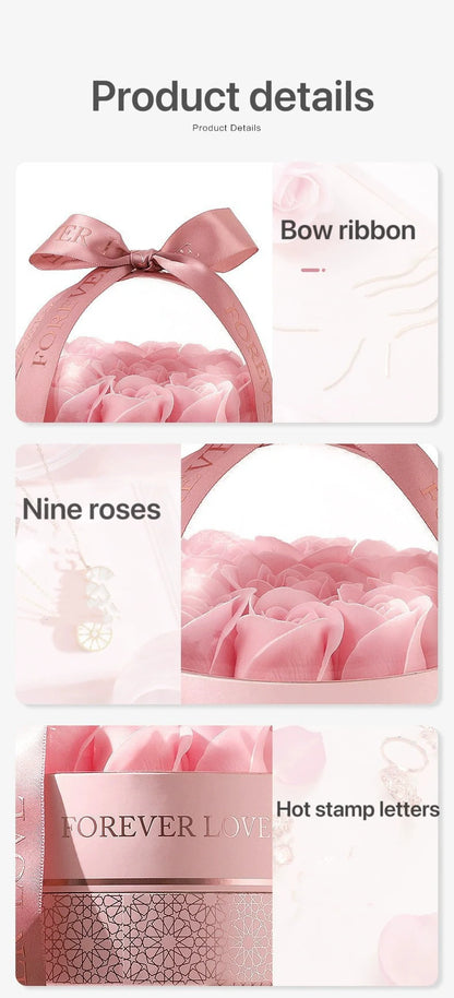 Rose Flower Jewelry Gift Box - Perfect for Girlfriend, Elegant Rose...