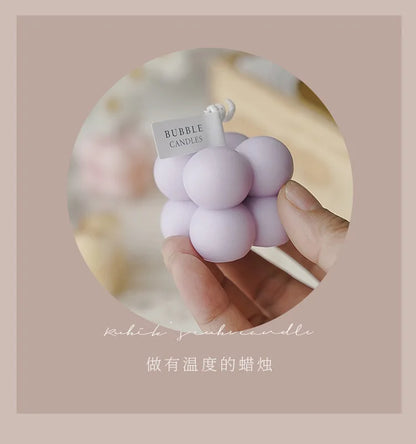 1Pc Lovely Color Cube Bubble Scented Candle Bedroom Living Room Fra... - 100ml