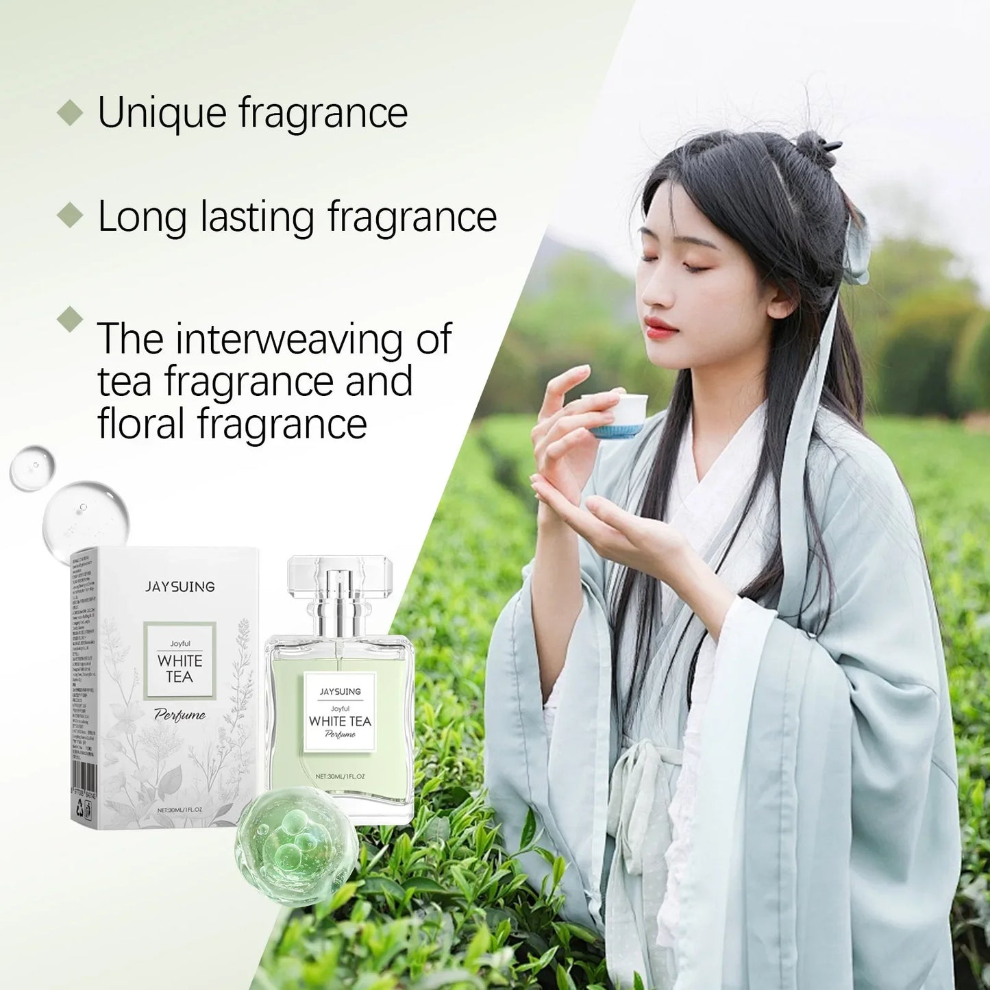 White Tea Eau de Parfum – Fresh & Elegant (30 ml)