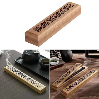Bamboo Incense Box – Agarwood Holder for Home & Tea Ceremony