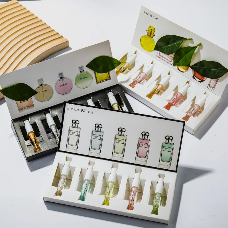 Floral Scent Perfume Gift Box 3ml FivePiece Set Lasting Fragrance Floral Scent Pheromone Eau De Parfum Floral Fragrance