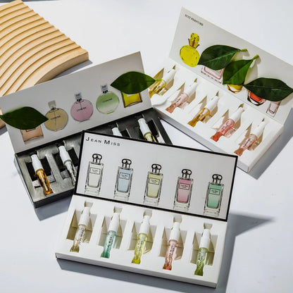 Floral Scent Perfume Gift Box 3ml FivePiece Set Lasting Fragrance Floral Scent Pheromone Eau De Parfum Floral Fragrance