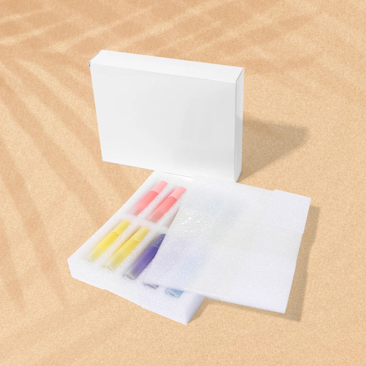 10pcs 10ml Gradient Color Refillable Glass Essential Oil Roller Bot...