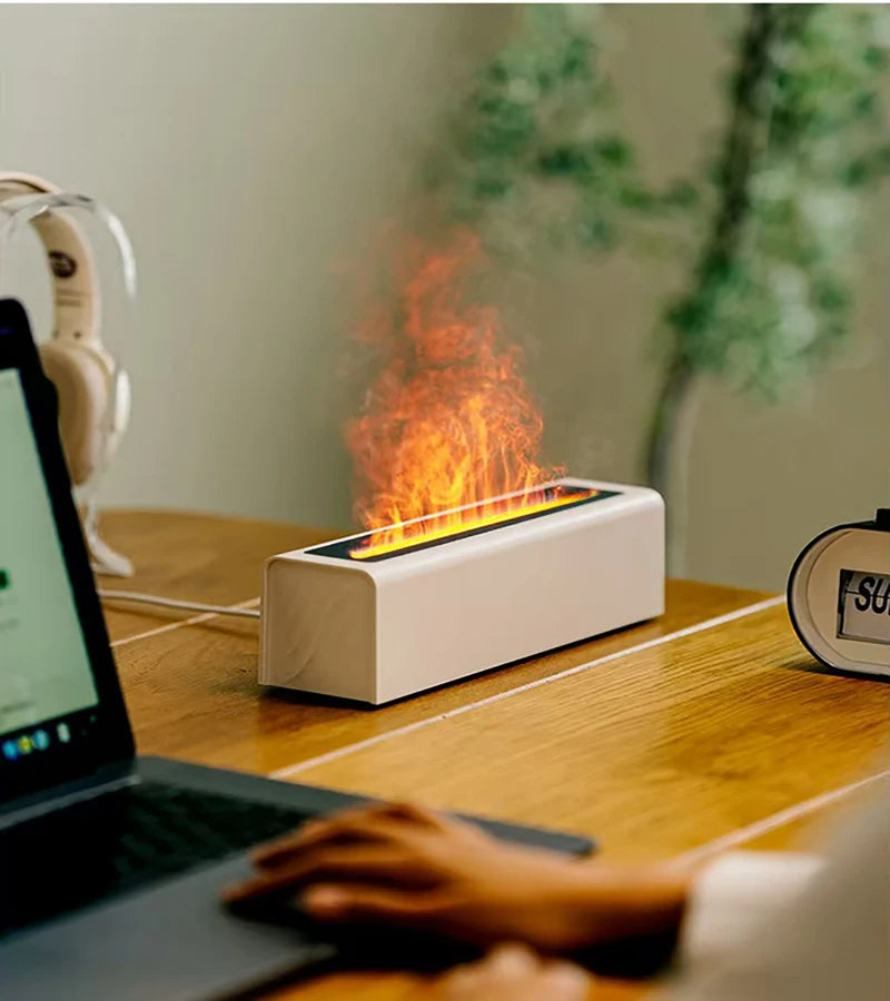 Essential Oil Diffuser Portable 7-Color Flame Aromatherapy