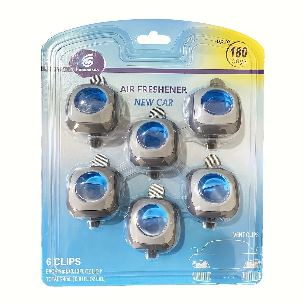 Car Air Freshener Vent Clips – 6 Pack Long Lasting 180 Days