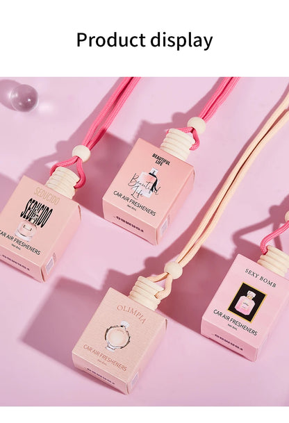 Pink car fragrance car interior accessories, perfume pendant car supplies, fresh air car fragrance