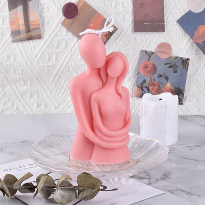 3D Embracing Men Women Scented Candle Simple Couple Lover Body Soy ... - 100ml