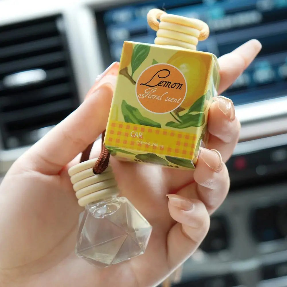 Hanging Car Interior Aromatherapy, Car Air Freshener, Long Lasting Fragrance For Car & Home Lemon / Peach Flower / Coconut /Oud