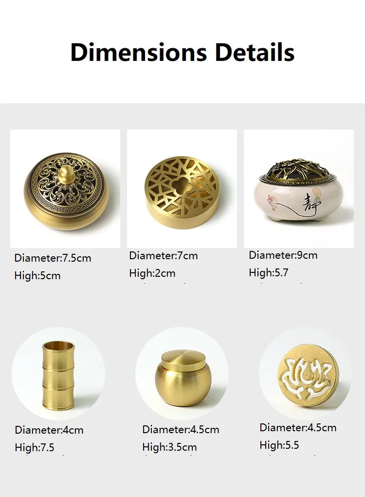 Brass Incense Burner Set – Holder & Fragrance Kit for Yoga