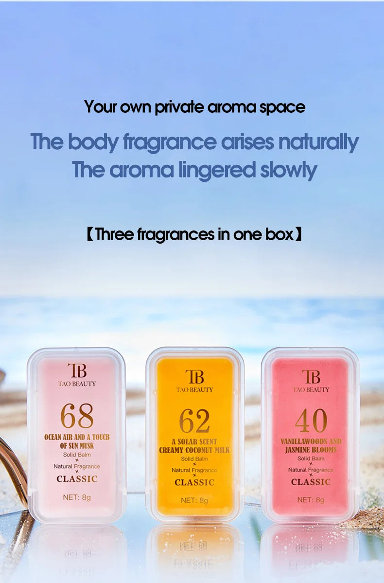 3pcs Fruit Aroma Solid Perfume Balm Box Set Romantic Long Lasting B...