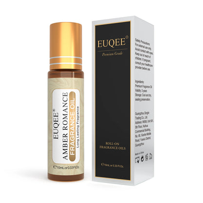 EUQEE 10ml Premium Men's Fragrance Oil For Car Diffuser Aromatherapy Vanilla Musk Leather Amber Romance Aroma Essential Oils
