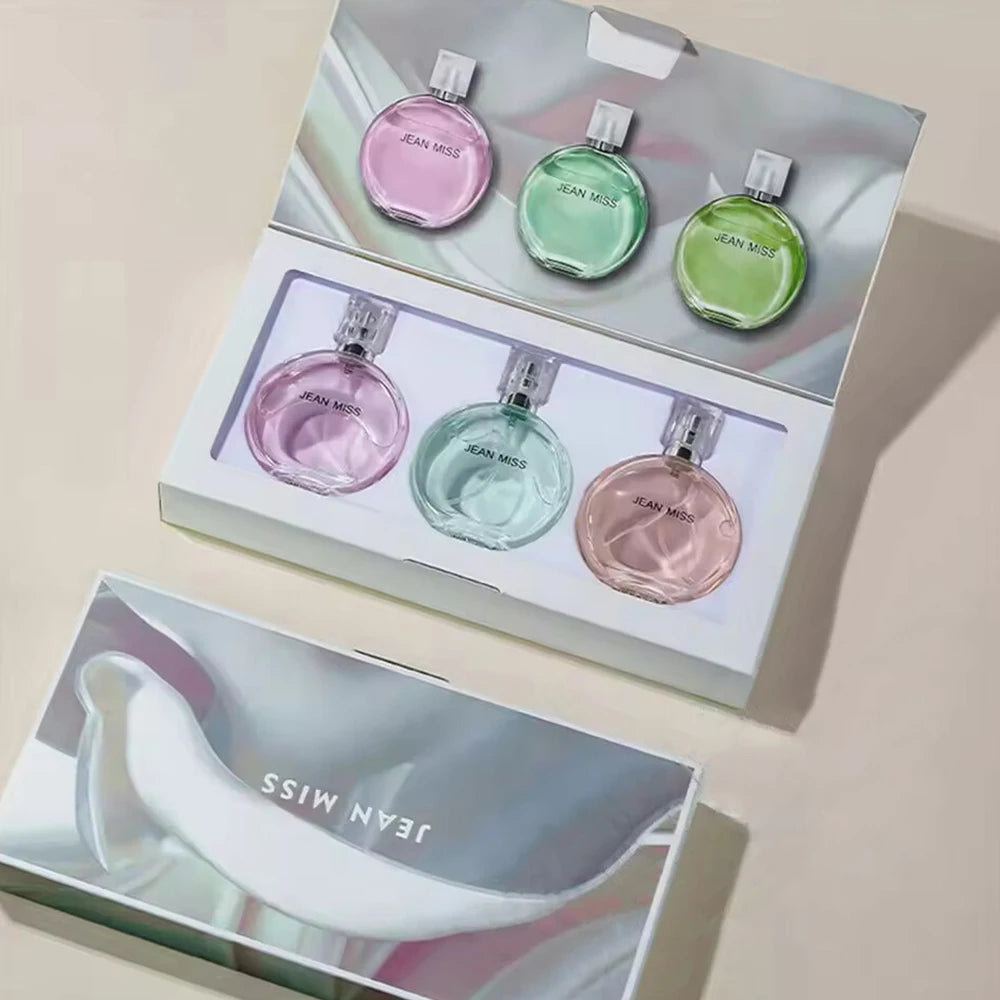 Jean Miss Women Perfume  Gift Box 3PCS Set Feminine Charm Lasting Fragrance