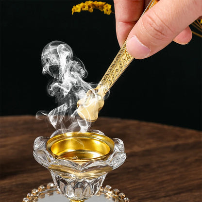 1pc Glass Incense Burner Set Desktop Ornament Portable Creative Hom... - 100ml