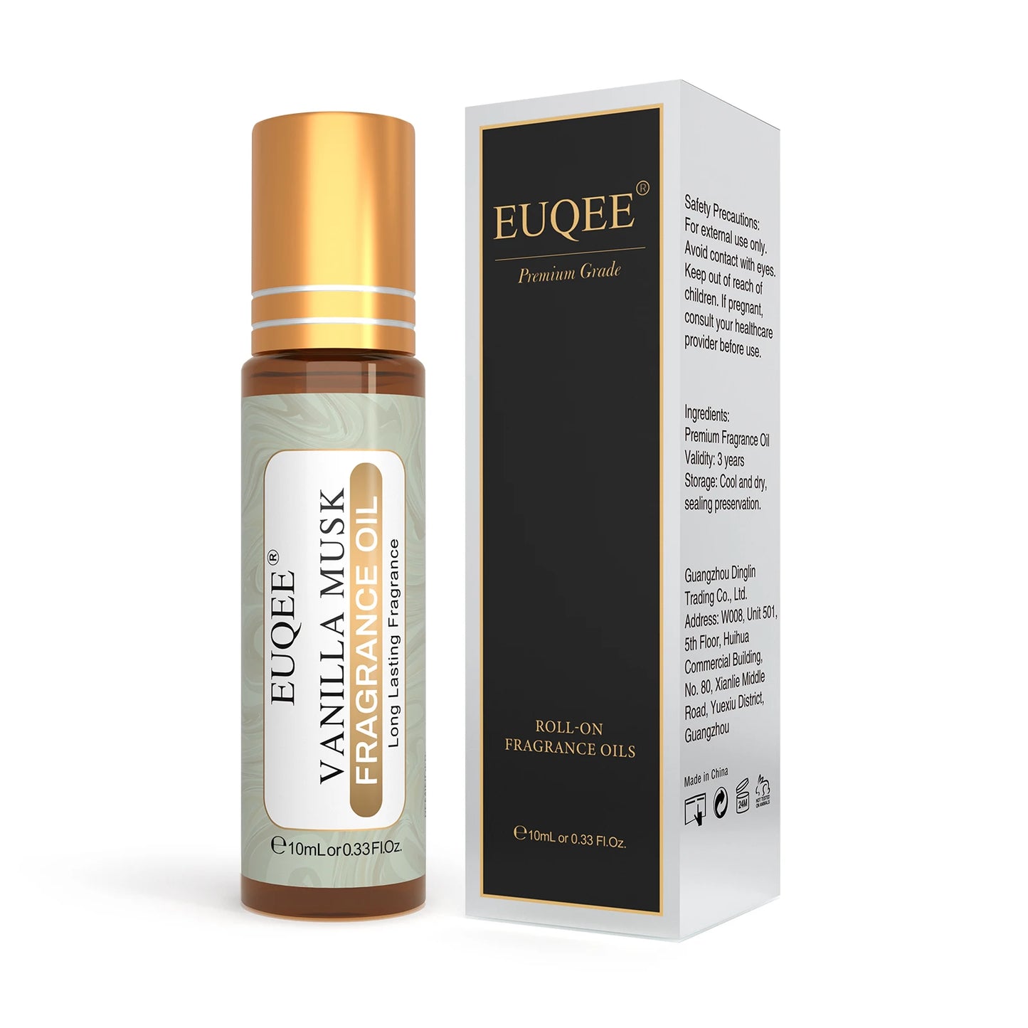 EUQEE 10ml Premium Men's Fragrance Oil For Car Diffuser Aromatherapy Vanilla Musk Leather Amber Romance Aroma Essential Oils