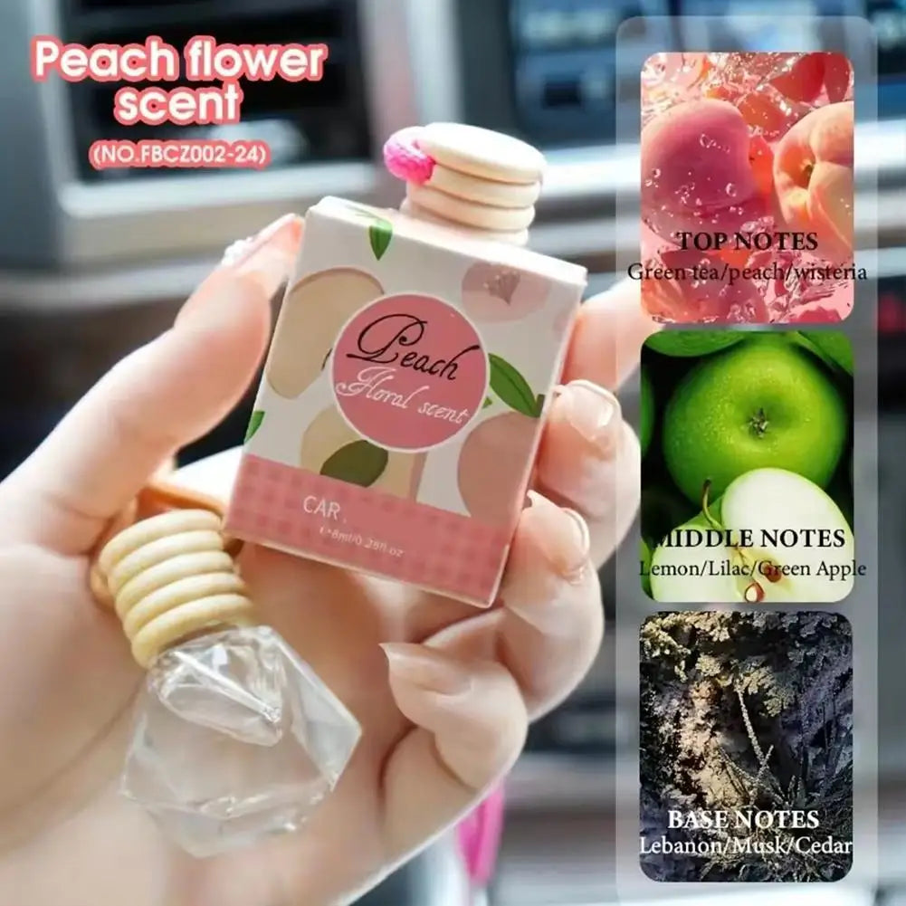 Hanging Car Interior Aromatherapy, Car Air Freshener, Long Lasting Fragrance For Car & Home Lemon / Peach Flower / Coconut /Oud