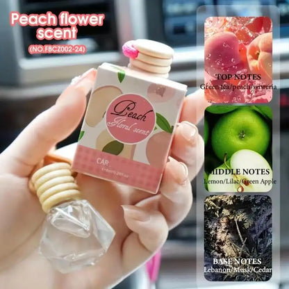Hanging Car Interior Aromatherapy, Car Air Freshener, Long Lasting Fragrance For Car & Home Lemon / Peach Flower / Coconut /Oud